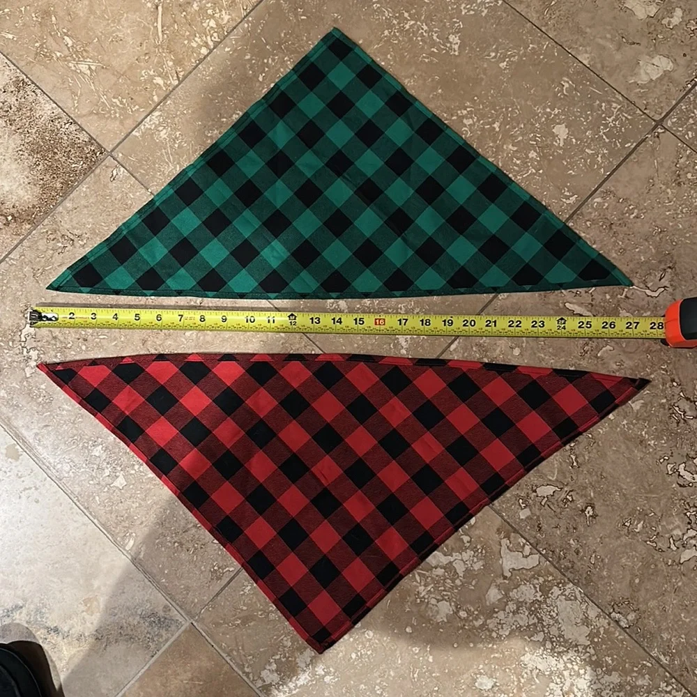🐶 Dog Holiday Scarves 🐶 Set of 2 - Merry Christmas Everyone
